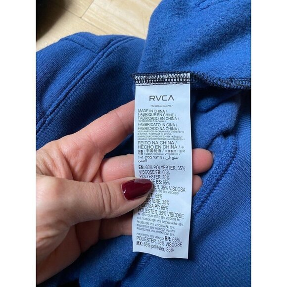 RVCA BNWOT MENS hooded "carson" sweatshirt sz small colorblock - Picture 7 of 7